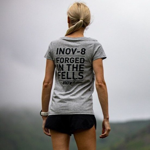 Inov-8 Organic Cotton T-Shirt ''Forged'' Women's Light Grey Inov-8 Organic Cotton T-Shirt ''Forged'' Women's Light Grey